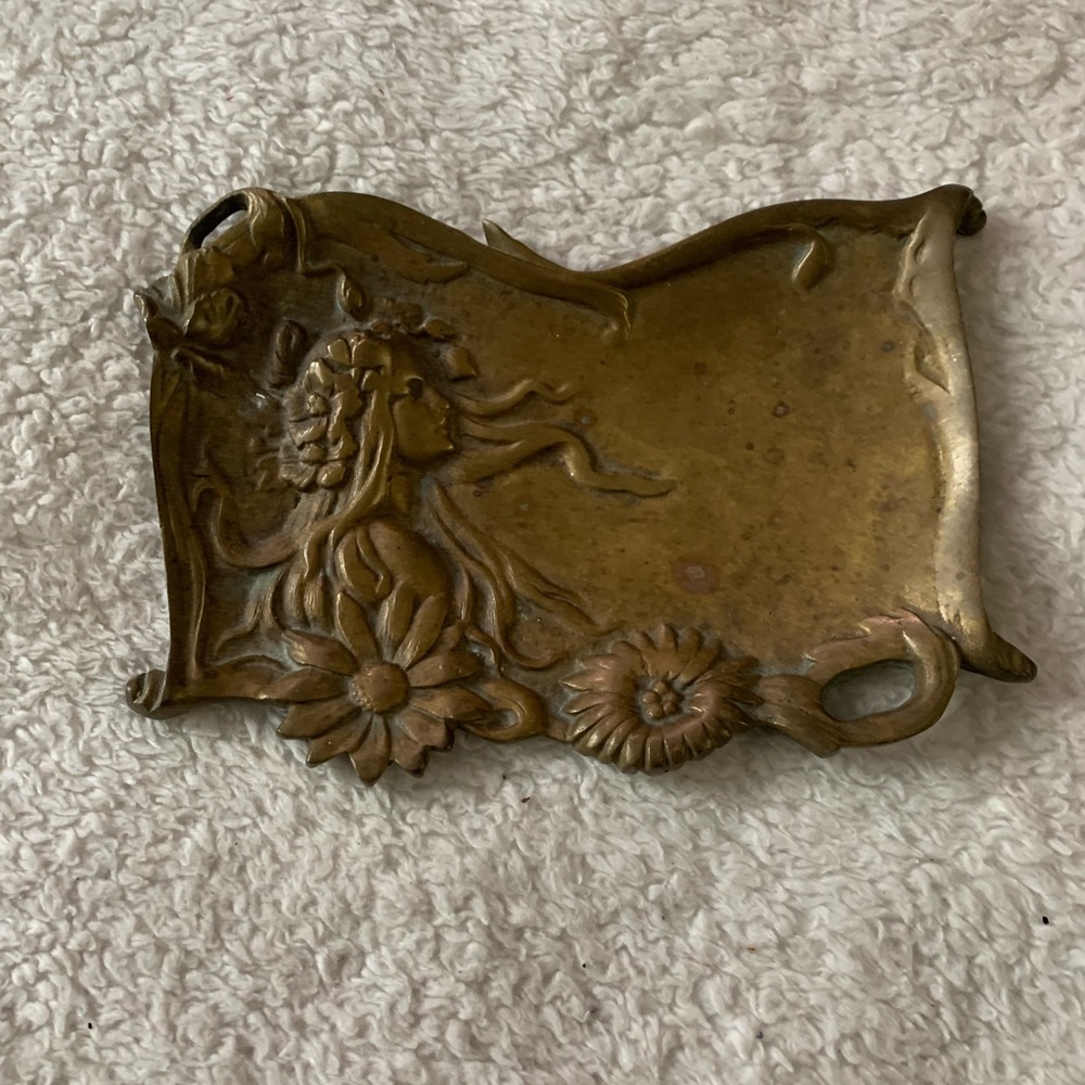 Vintage copper trinket dish